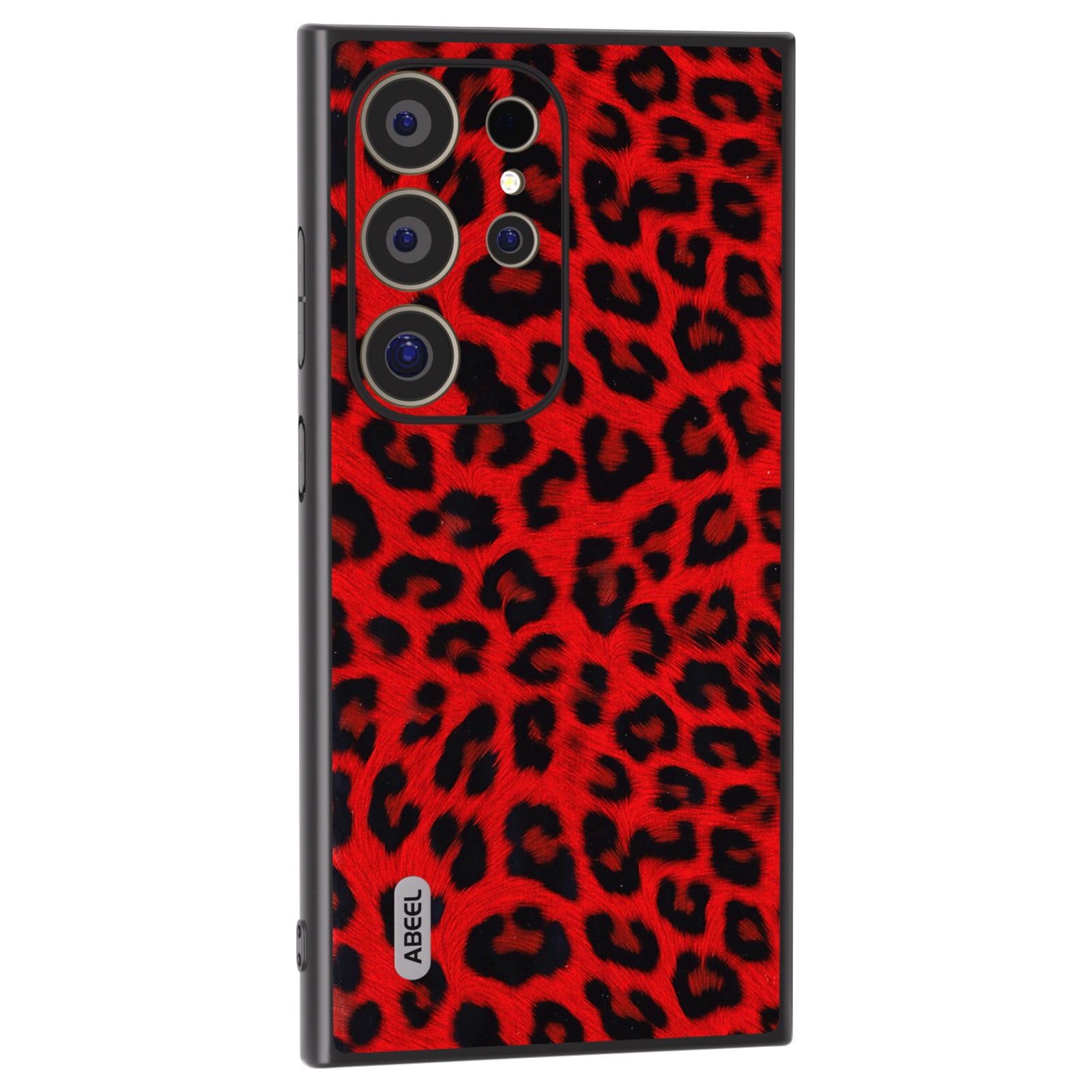 ABEEL For Samsung Galaxy S24 Ultra Case Leather Coated PC+TPU Back Phone Cover with Leopard Pattern ABEEL For Samsung Galaxy S24 Ultra Case Leather Coated PC+TPU Back Phone Cover with Leopard Pattern